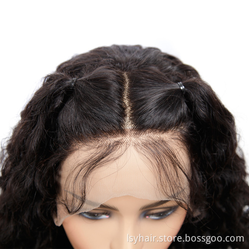 Hot Glueless Full Lace Wigs Water Wave 100%  Brazilian Virgin Human Hair For Black Women